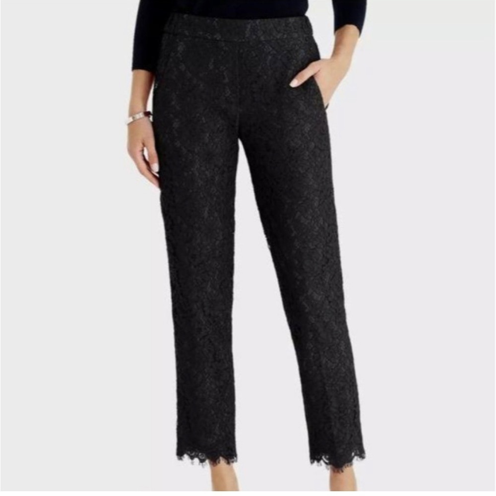 JCrew Eyelet Black Pants